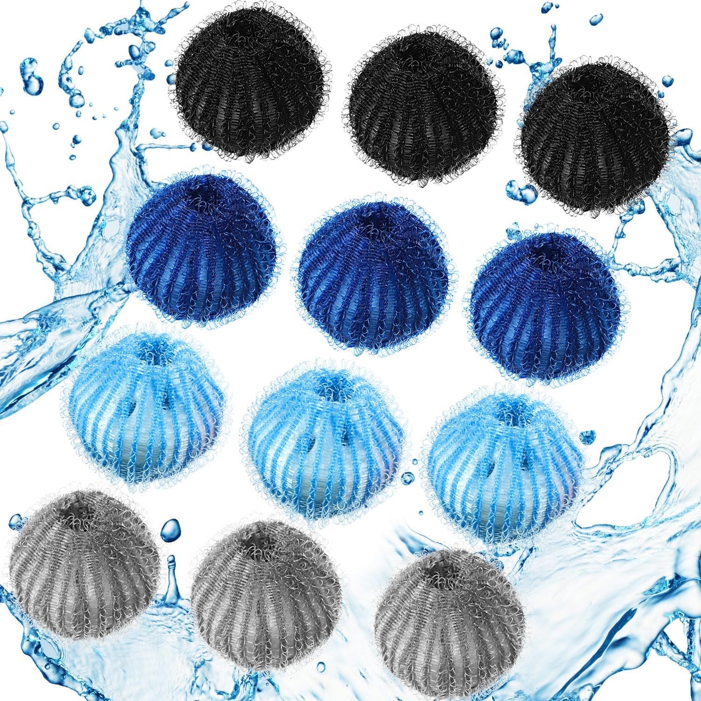 Blulu 18 Pieces Pet Hair Remover for Laundry, Classic Color | Reusable Washing Machine Hair Catcher Pet Dog Cat Fur Catcher Lint Remover from Laundry