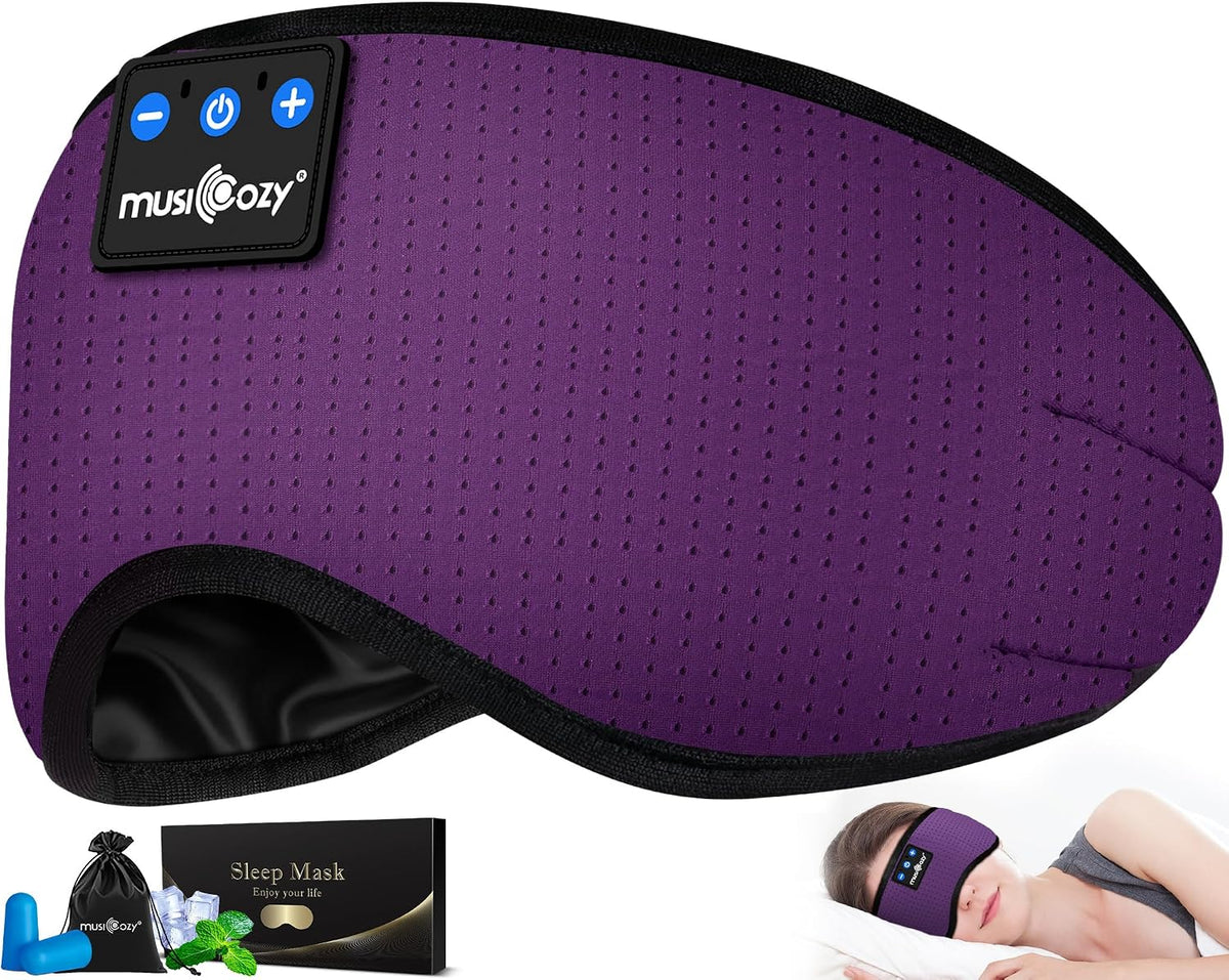 MUSICOZY Sleep Headphones Bluetooth 5.4 Sleep Mask with HD Sound