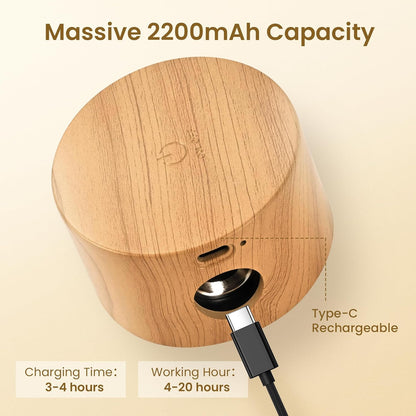 Wall Mounted Lamp, Battery Operated Wall Lights, Wood