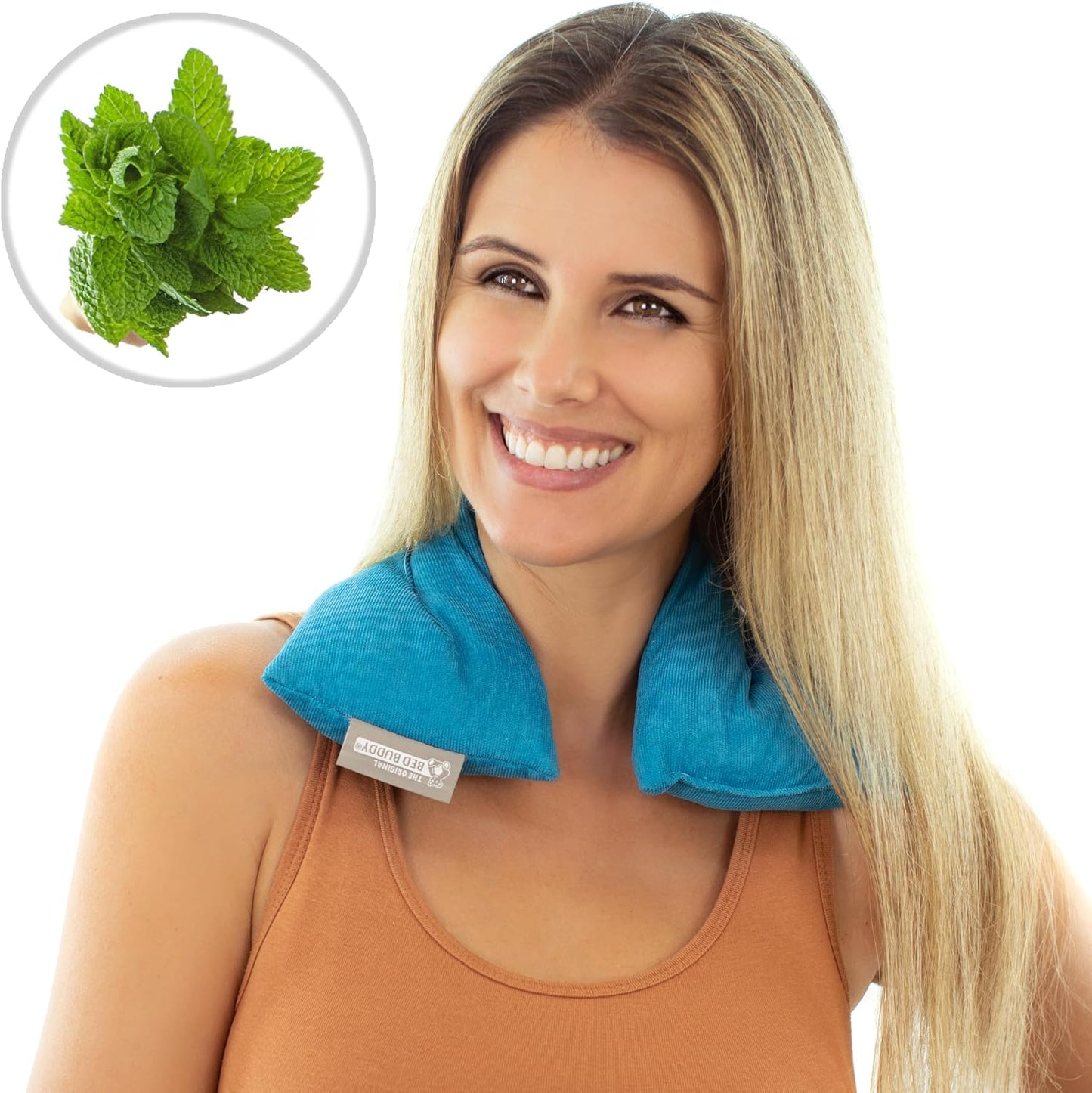 Bed Buddy Heated Aromatherapy Neck Wrap, Lavender & Mint Scented - Microwavable Hot & Cold Therapy for Sore Muscles, Stress Relief, and Relaxation - Soft Plush Fabric with Lavender and Mint