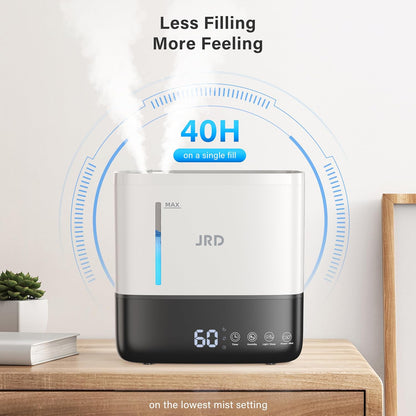 JRD Humidifiers 4L for Bedroom, Cool Mist Humidifier for Large Room, 40H Runtime, Night Light, 360° Nozzlefor Home, Office, Baby Nursery, Plants