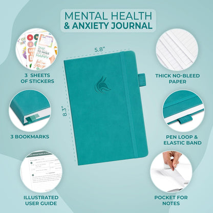 Clever Fox Mental Health & Anxiety Journal CBT Prompts 5.8x8.3 Lavender