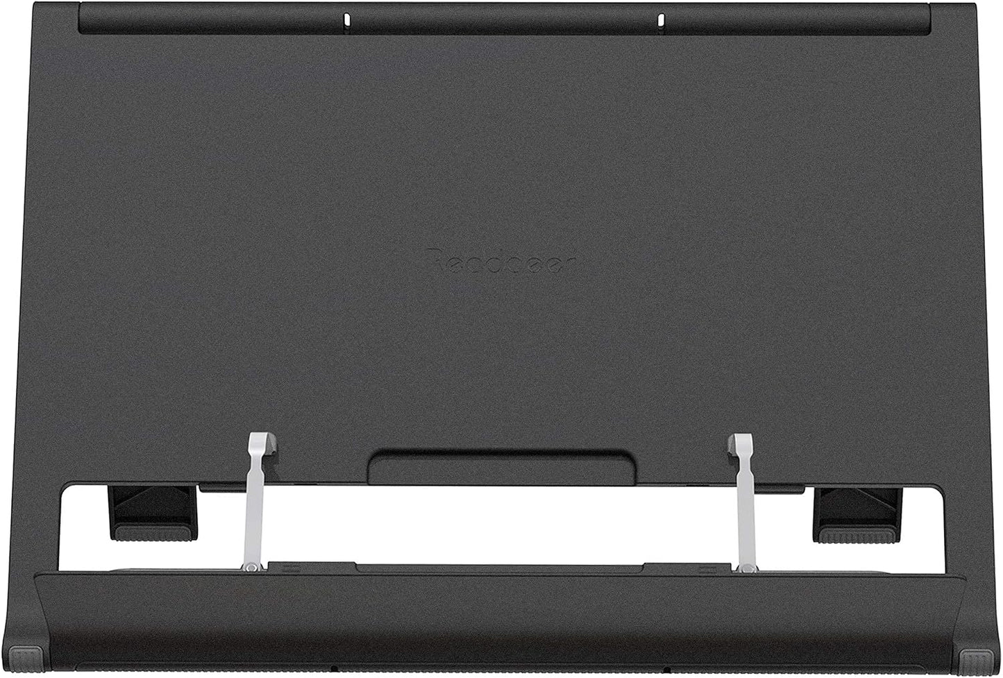 Readaeer Portable Book Stand Free Angle Adjustable Book Holder for Thick Textbook Collapsible Lightweight Book Rest (White)
