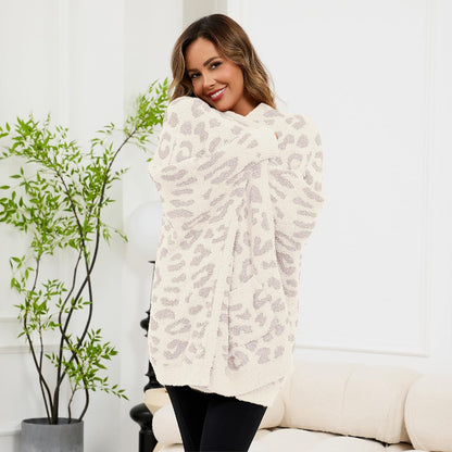 Wearable Blanket Sherpa Poncho Unique Office Work Warm Cozy Shawl TV Throw Blankets, Plush Cape Wrap for Adults