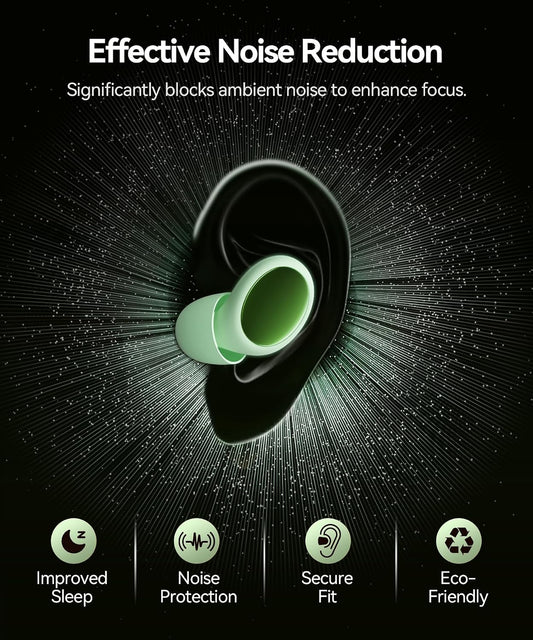45dB Ear Plugs for Sleeping Noise Cancelling Ear Plugs for Noise Reduction & Snoring, Concerts, Earplugs for Sleep,Sider Sleepers Airplane, Silicone Earplugs Reusable Concert Ear Plug