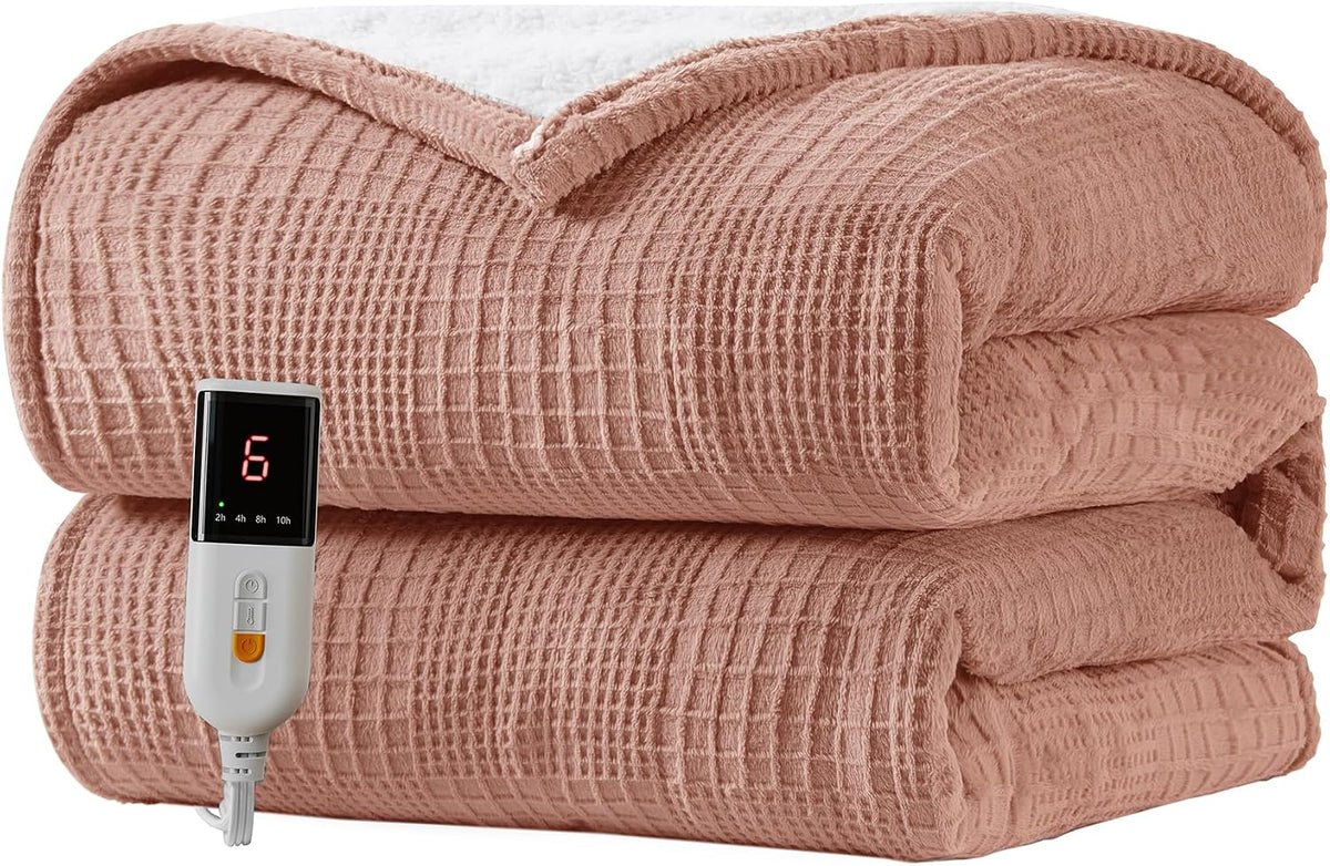 Texciting Heated Blanket 50"X60",Soft Electric Blanket,ETL Certified,Grey