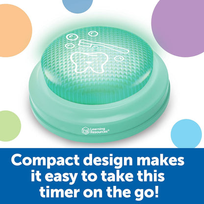 Learning Resources 2 Minute Toothbrushing Timer - Toothbrush Timer for Kids, Timers for Kids Bathroom, Toddler Teeth Brushing Button, Visual Countdown for Tooth Brushing | Toothbrush Timer for Kids, Timers for Kids Bathroom, Toddler Teeth Brushing
