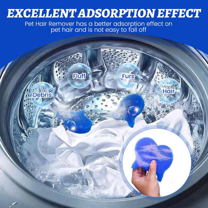 Pet Hair Remover for Laundry - Reusable Dryer Pet Hair Balls,Effortlessly Removes Dog Cat & Dog Hair from Clothes in Washing Machine Hair Catcher(4Pcs)