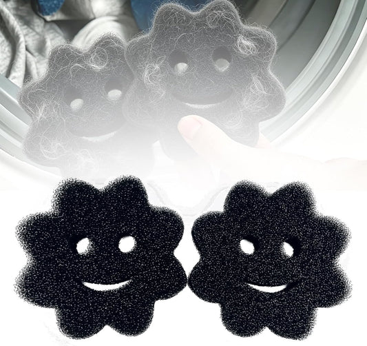 Reusable Pet Hair Remover for Laundry, Efficient Dog Cat Hair & Dander Catcher for Washing Machine and Dryer, Soft Fabric Lint Remover Effectively Remove Pet Fur Fluff from Clothes and Bedding （2PCS）