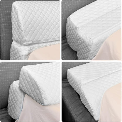 4 Modes Pillow Wedge for Headboard Gap, Foldable Bed Wedge Pillow, Bed Gap Filler King Size Fill The Gap (0-7"), Mattress Gap Filler Long Pillow Between Headboard and Mattress