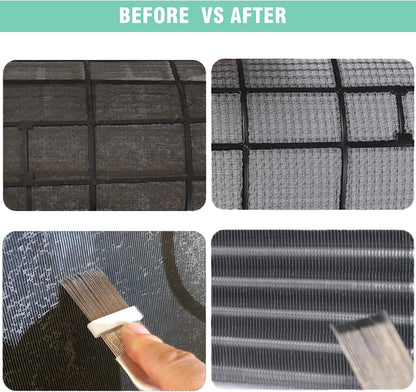 2Pcs Air Conditioner Fin Comb Cleaner kit AC Coil Cleaning Brush Condenser Fin Straightener AC Evaporator Comb Radiator Repair Clean Tool