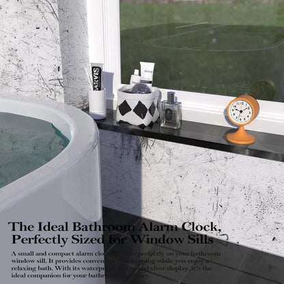 AYRELY® 3" Analog Alarm Clock, Retro Small Clock, Desk Clock for Bathroom