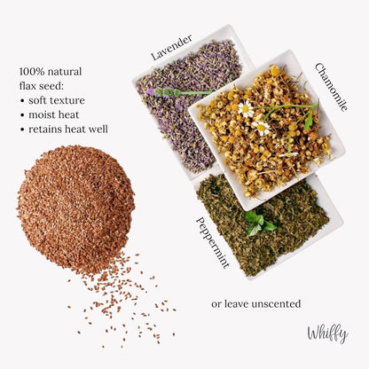 Hot Cold Pack Reusable and Microwavable Heating Pad with Flax Seed and Dried Herbs, Ice Pack, Aromatherapy Heat Pack