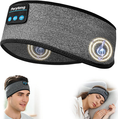 Perytong Sleep Headphones Wireless, Bluetooth Sports Headband Headphones with Ultra-Thin HD Stereo Speakers Perfect for Sleeping,Workout,Jogging,Yoga,Insomnia, Air Travel, Meditation (Grey)