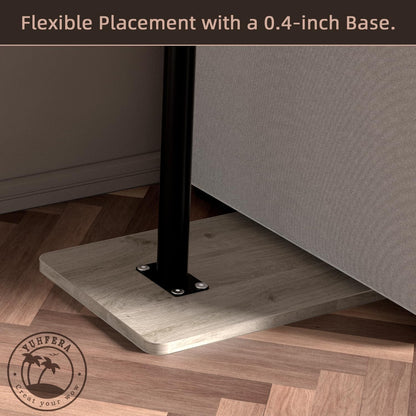 YUHFERA Sofa Armrest Tray Table for Couch - 360° Swivel Height Adjustable End for Small Spaces, Snack Side Table for Bed or Chair with Phone & Tablet Slot (Rustic,Standard)