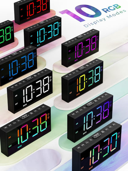Vibrating Alarm Clock for Heavy Sleepers with Bed Shaker, 116dB Dual Alarms