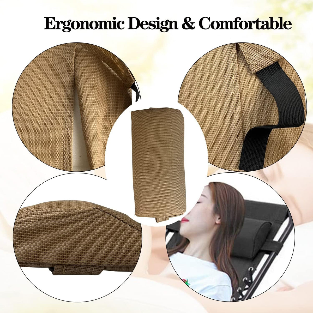 Zero Gravity Chair Set of 2 Replacement Pillow Headrest with Elastic Band, Universal Soft Removable Padded Cushion Head Pillow for Zero Gravity Lounge Chair, Folding Patio Lawn Recliner Chairs, Blue