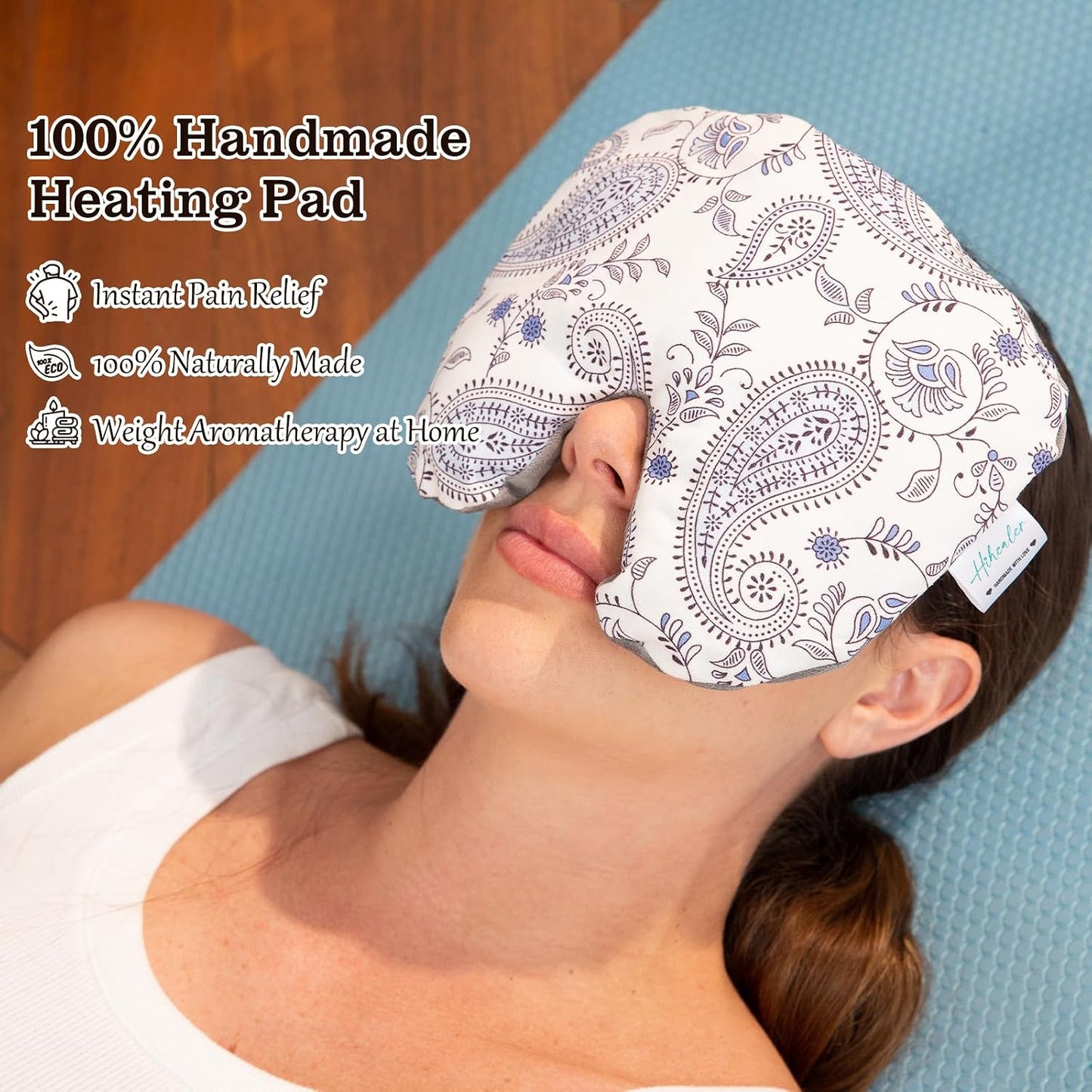 Heating Pad for Neck and Back, Extra Long Microwavable Weighted Moist Heat Pack, Reusable Neck and Back Wrap for Sore Muscles & Stress Relief