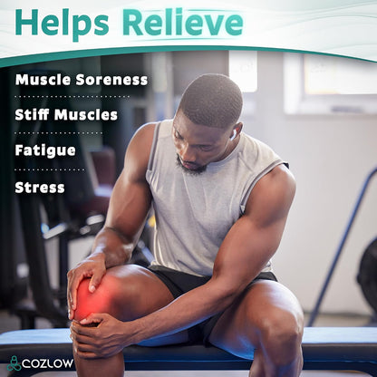 Massage Ball, Muscle Massager Roller, Trigger Point Deep Tissue Release | Cozlow handheld ball rolling tool with strong grip - manual massage therapy for whole body pain relief - helps relax muscles