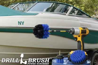 Drillbrush Shower Scrubber Drill Attachment - Car Detailing Tools - | Dishwasher Safe Drill Brush Scrubber For Cleaning Tubs, Sinks, Tile, Grout, Flooring, Carpet, Leather, Seats, Boats,