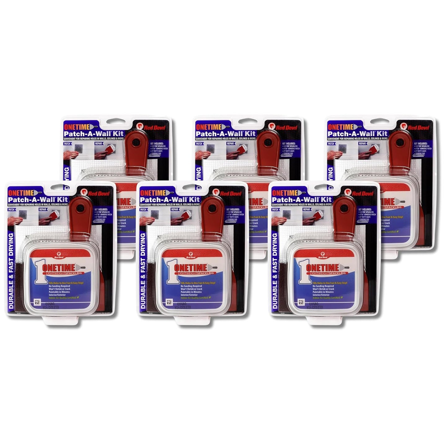 Red Devil 0542 ONETIME Lightweight Spackle Wall Repair, Spackling for Holes Drywall, 1/2 Pint, White, 8 Ounce, Made in USA