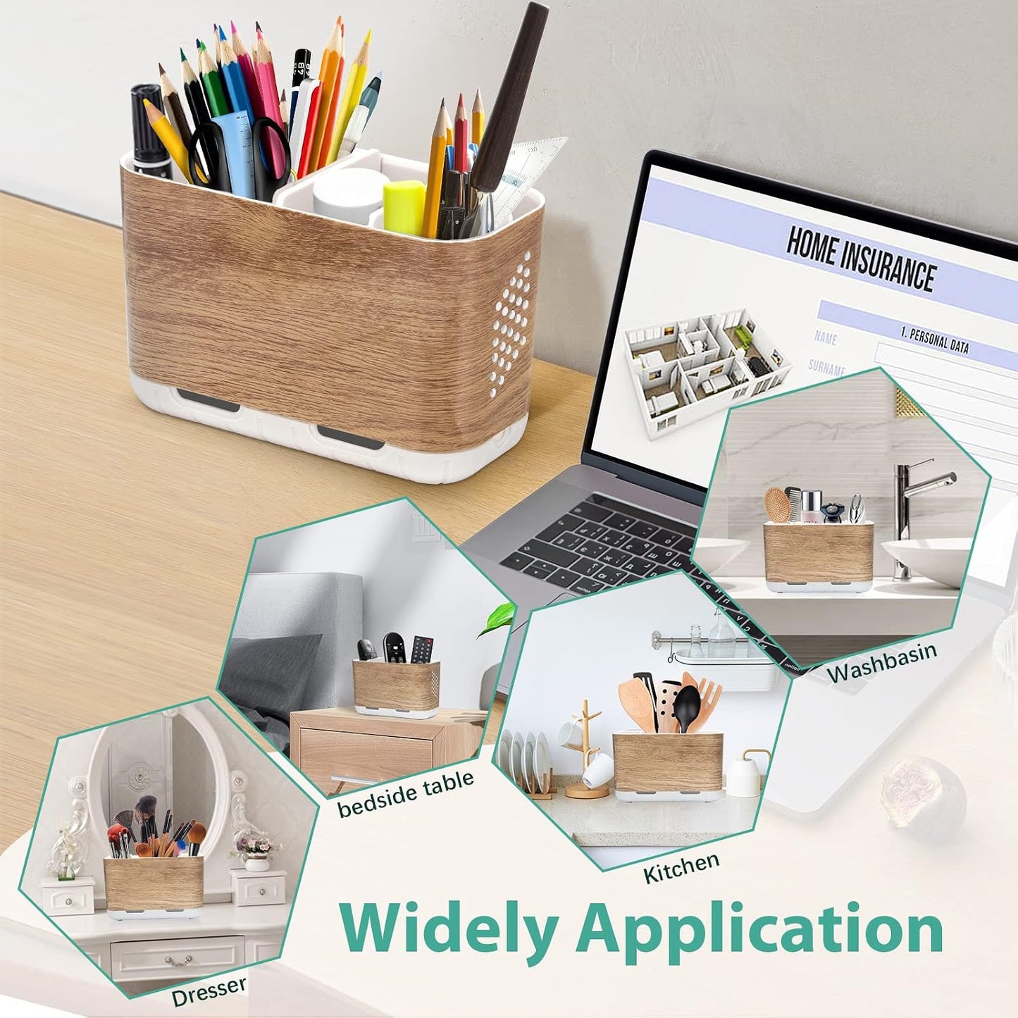 Boperzi Toothbrush and Toothpaste Holder Drainage for Bathroom Countertop with Adjustable Dividers, Large Toothpaste Caddy Organizer Storage Rustic Decor Set Anti-Slip for Shower,Family,Kids Gray