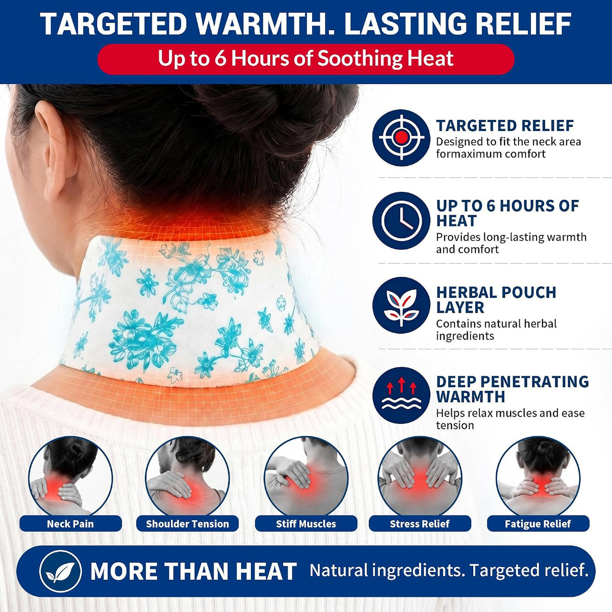 10 Count Neck Heat Wraps for Neck & Shoulder Pain Relief, Air-Activated.