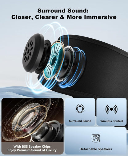 MUSICOZY Sleep Headphones Bluetooth Headband Headphones for Side Sleepers | Sleeping Headbands Wireless Sports Earphones Sweat Resistant Earbuds for Workout Running Cool Gadgets Unique Gifts for Women