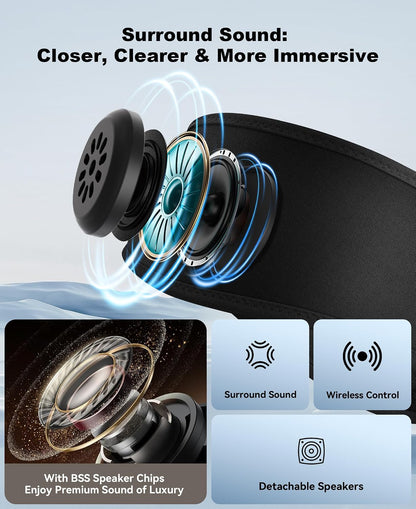MUSICOZY Sleep Headphones Bluetooth Headband Headphones for Side Sleepers