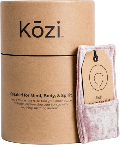 Kozi Weighted Heating Pad for Neck and Shoulders and Back | Microwavable Non Electric Portable Heat Wrap for Pain Relief and Relaxation | Upper Body Heated Comfort Pad,Amethyst