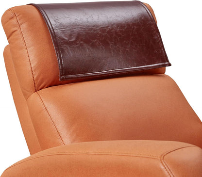 Non Slip Recliner Headrest Protector Washable Faux Leather Headrest Covers for Recliner Chair Waterproof Couch Head Rest Covers for Sofa,Furniture,Office Chair,Theater Seat