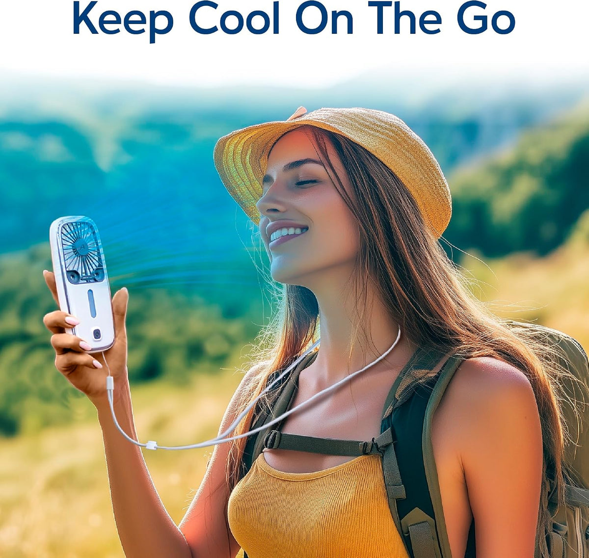 Arctic Air Pocket Chill Handheld Mini Fan, Portable Personal Cooling Fan