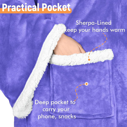 Catalonia Wearable Blanket with Sleeves & Foot Pocket for Adults | Soft Fleece Throw Wrap with Hands-Free Comfort, Perfect for Reading, TV Time & Relaxing, Christmas Gift for Women & Men