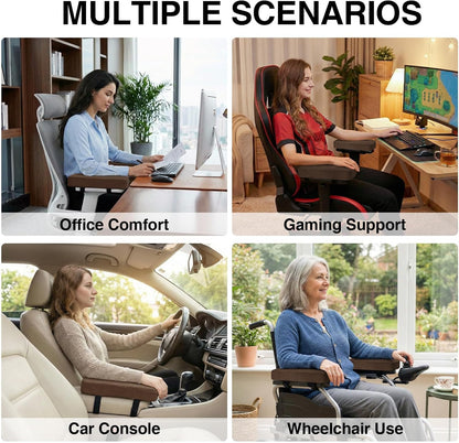 Smiry Memory Foam Office Chair Armrest Pads, Non-Slip Armrest Cushion