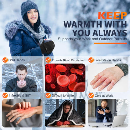 Heated Gloves for Men Women, Rechargeable Detachable Full & Half Hands Heated Glove Fingerless Electric Heating Gloves Hand Warmer for Work, Hunting, Skiing, Outdoor Work