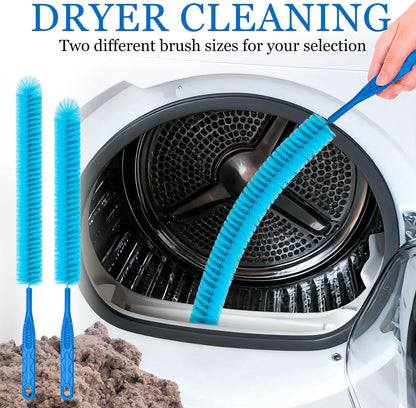 Dryer Vent Cleaner Kit，Refrigerator Coil Cleaning Brush，Includes Dryer Vent Brush, lint Brush for Dryer, Drain Cleaning Brush, and Appliance Brush Set for All Your Home Cleaning Needs
