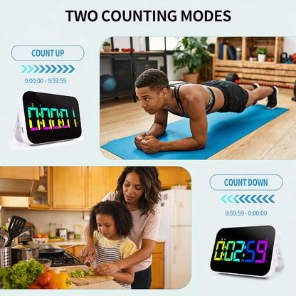 TXL Digital Timer for Classroom, Pomodoro, Gym & Kitchen – Rechargeable Magnetic Countdown Timer, Large LED Display, Loud Alarm, 3 Volume Levels & 3 Brightness Settings