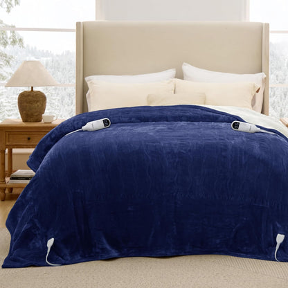 Bedsure Heated Blanket Throw Blanket with Preheat Function - Fast Heating Electric Blanket, Soft Flannel Throw with 6 Time Settings(Up to 10H), 6 Heating Settings, Gifts for Grandma (50"x60", Grey)