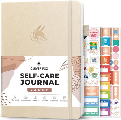 Clever Fox Self-Care Journal for Women, Daily Planner 5.8x8.3 Aquamarine | 3-month mental health journal, habit tracker, wellness journaling supplies for women & teen girls, gratitude & mood log