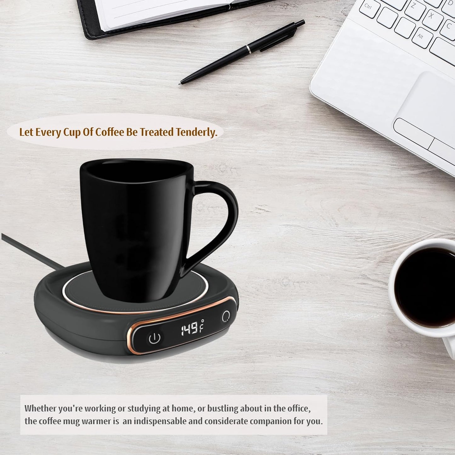 Coffee Mug Warmer, Cup Warmer with Auto Shut Off, Fast Bottle Warmers for All Bottles，3 Temp Settings, Multifunctional Bottle Warmer for Coffee, Beverage, Milk, Tea, Coffee Warmer Plate,Black