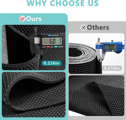 WochiTV Non Slip Drainage Mats PVC Pool Floor Mat 0.23'' Thick Outdoor Indoor Parking Space Mat for Bathroom Garage Basement Backyard Commercial Kitchen 3x16.6Ft