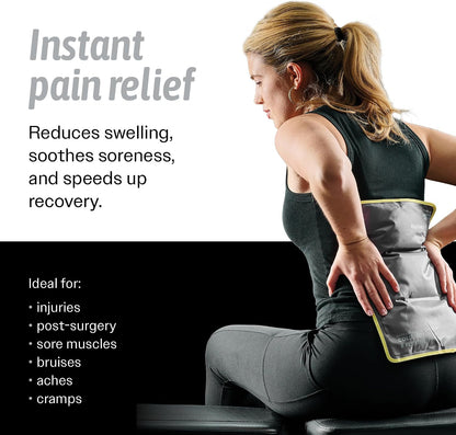 Hot & Cold Reusable Gel Pack Wrap for Neck/Shoulder/Back Pain Relief - Flexible Soft Compress - Ice & Heat Therapy for Rotator Cuff, Cervical, Pain, Swelling, Injuries and Surgery - Sport Temp