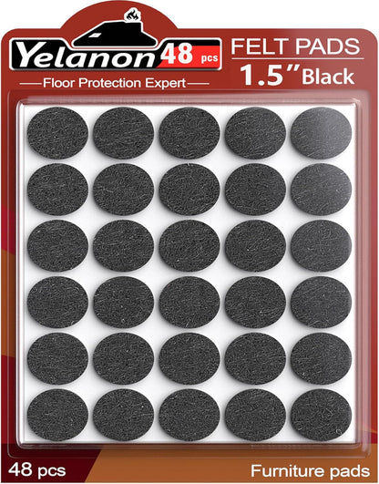 Felt Furniture Pads -56 Pcs(1+2)” Premium Felt Pads for Chair Legs Furniture, Floor Protectors for Hardwood Floors,Brown