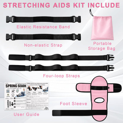 Knee Replacement Recovery Aids, Leg Stretcher Strap Kit | Adjustable Foot Cradle with 0 lb and 5 lb Resistance Bands, Range of Motion Training for Hip and Knee Exercises, Storage Bag