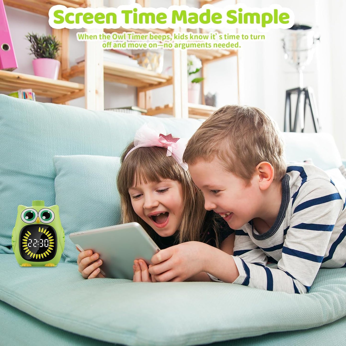 Visual Timer for Kids White Owl Kids Timer Visual 99 Minute Visual Countdown time for Classroom Home Silent Management Time with Pause for Studing Playing and Chores