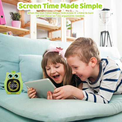Visual Timer for Kids White Owl Kids Timer Visual 99 Minute Visual Countdown time for Classroom Home Silent Management Time with Pause for Studing Playing and Chores