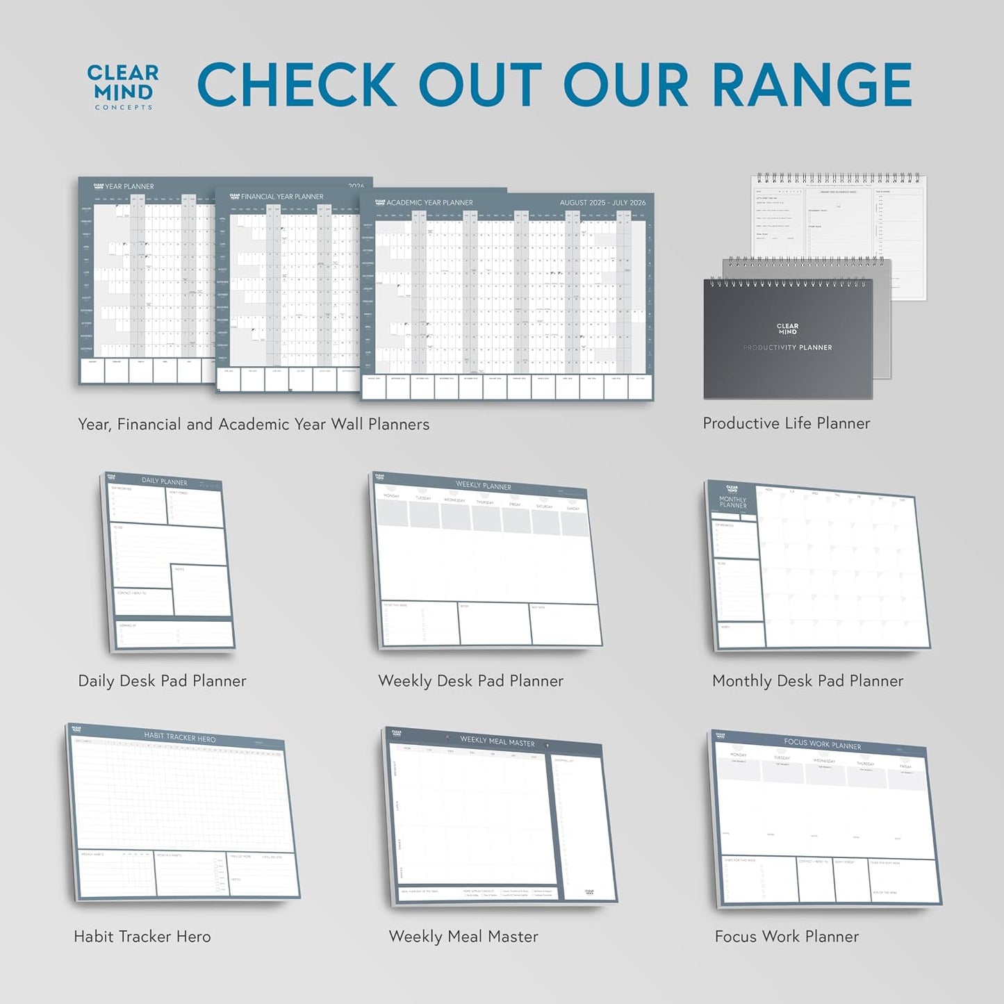 Magnetic Weekly Meal Planner for Fridge - 52 Undated Tear Off Sheets with Grocery List - Thick 120gsm No Bleed Paper - Strong Full Width Magnet - Family Meal Planning Board 11.3 x 8.3 | Undated weekly meal planner with tear-off shopping list, thick