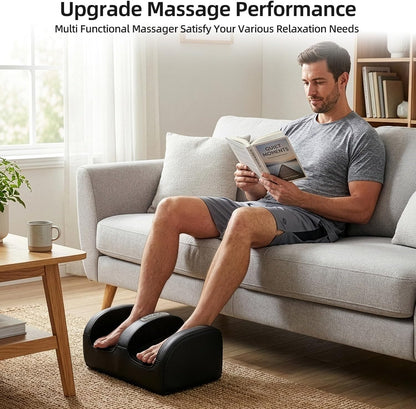 cotsoco Foot Massager with Heat, Foot Massager for Foot Massage and Calf Massage,Foot and Calf Massager with Roller, Feet Massager Suitable for Relax at Home or Office, Gifts for Mom Dad Women Men