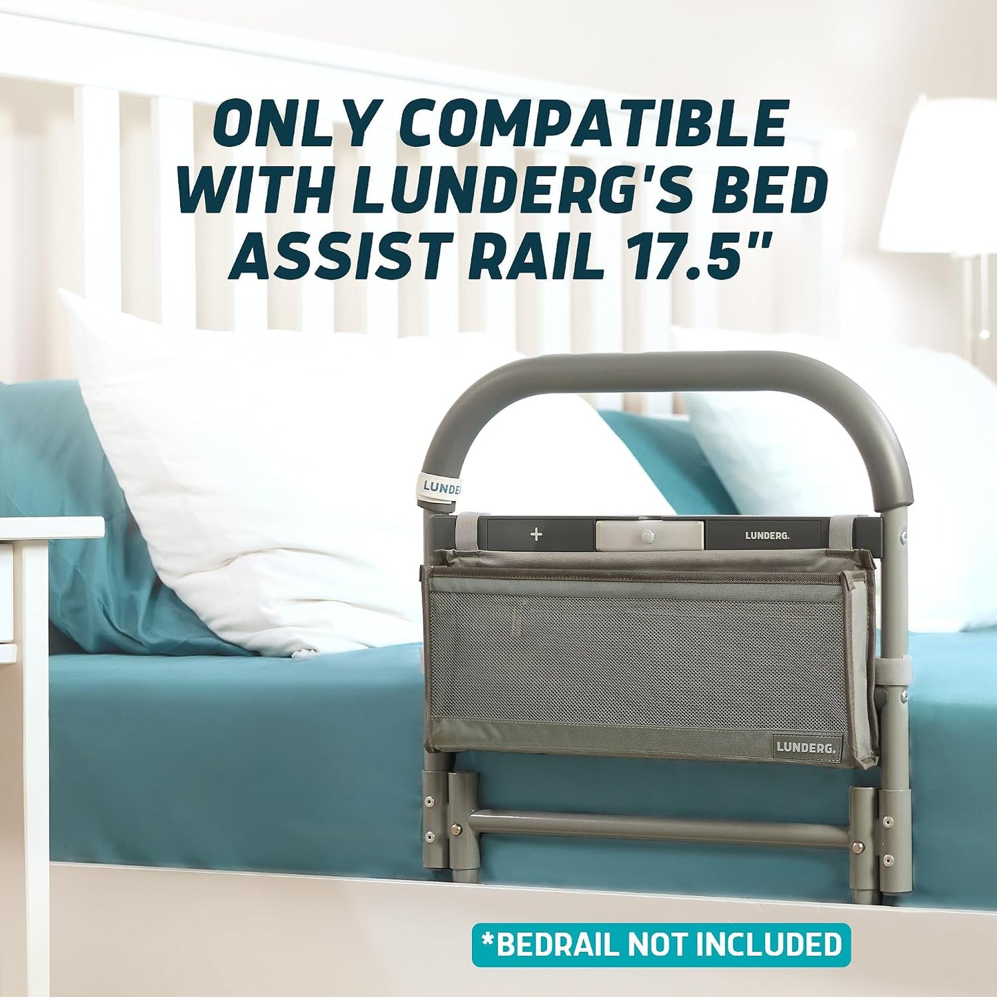 Lunderg Storage Bag for Bed Assist Rail - Replacement or Extra Bag | Lightweight & Perfect to Store Your Glasses, Remote, or Magazines