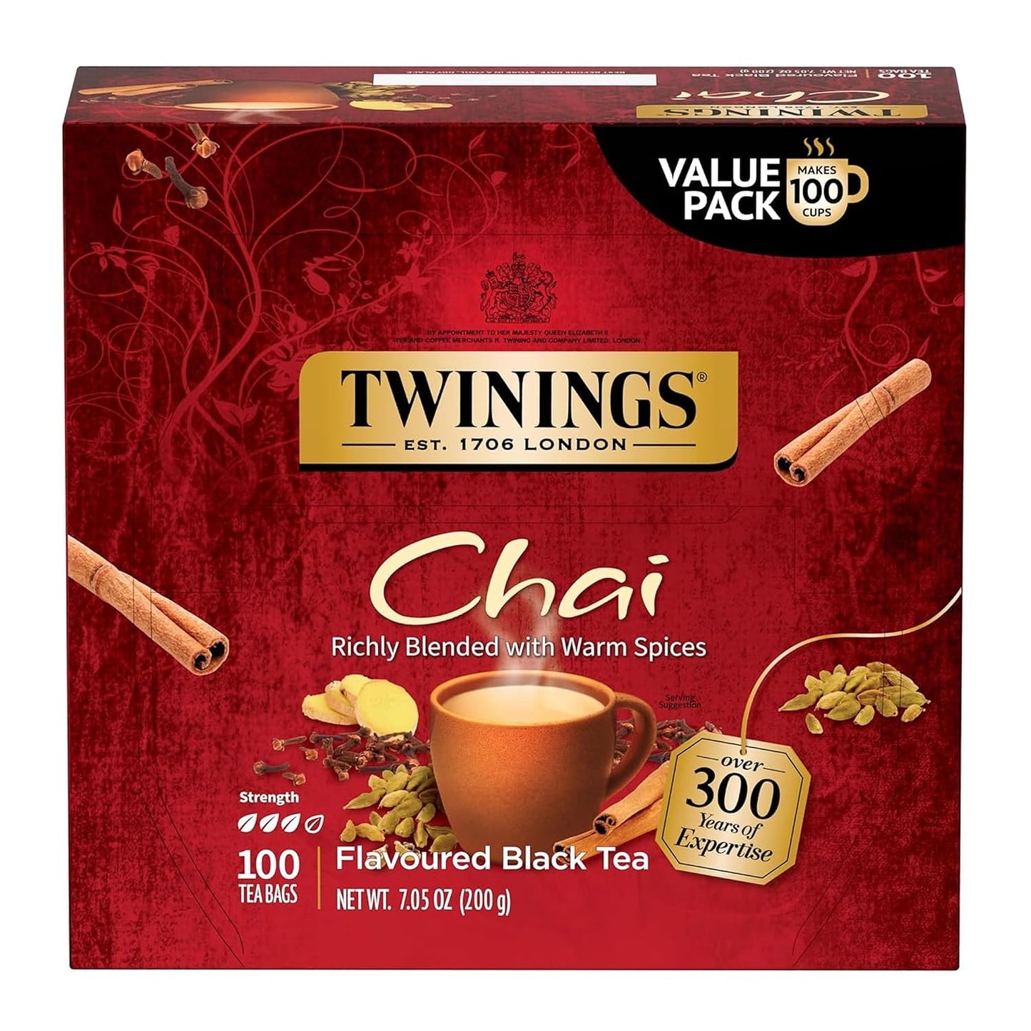 Twinings Mango & Pineapple Herbal Tea Individually Wrapped Bags, 20 Count (Pack of 1), Naturally Caffeine-Free, Enjoy Hot or Iced, 20 Teabags
